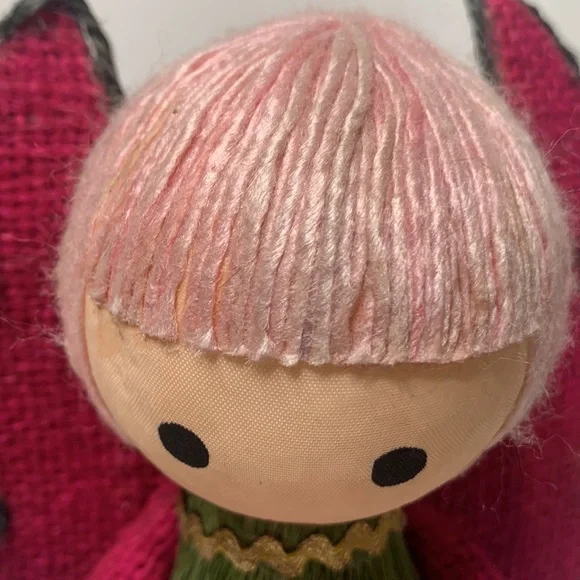 Pink hair angel holiday decor Vintage - Picture 12 of 17